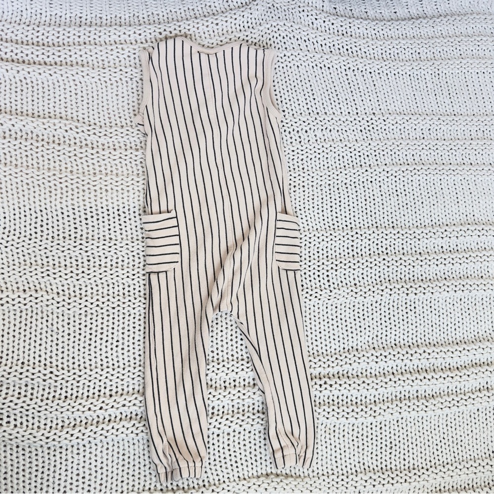 H&M Cream and Black Striped One Piece Romper 2T - Picture 8 of 9